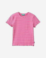 Striped stretch cotton t-shirt