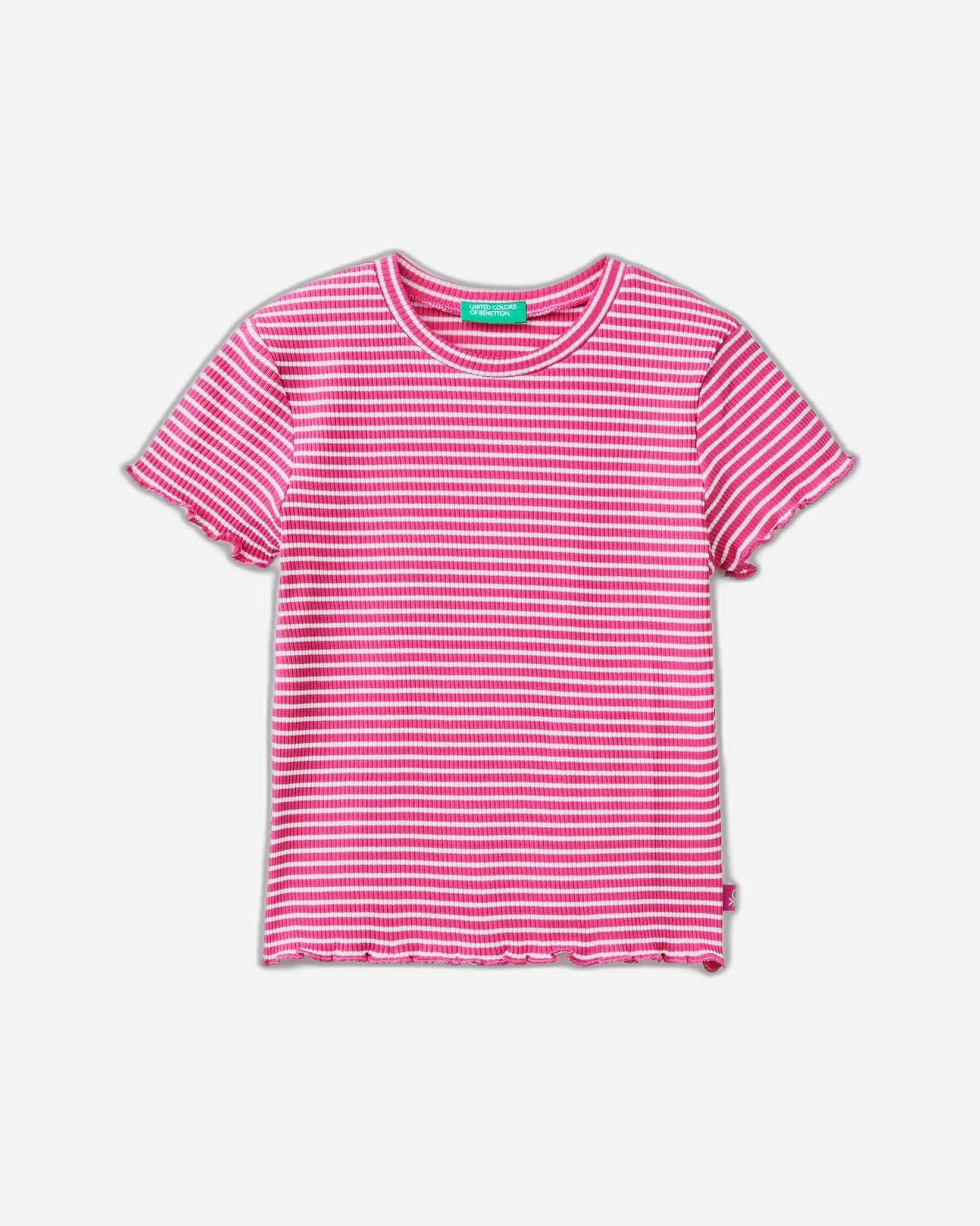 Striped stretch cotton t-shirt