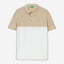 Knit color block polo