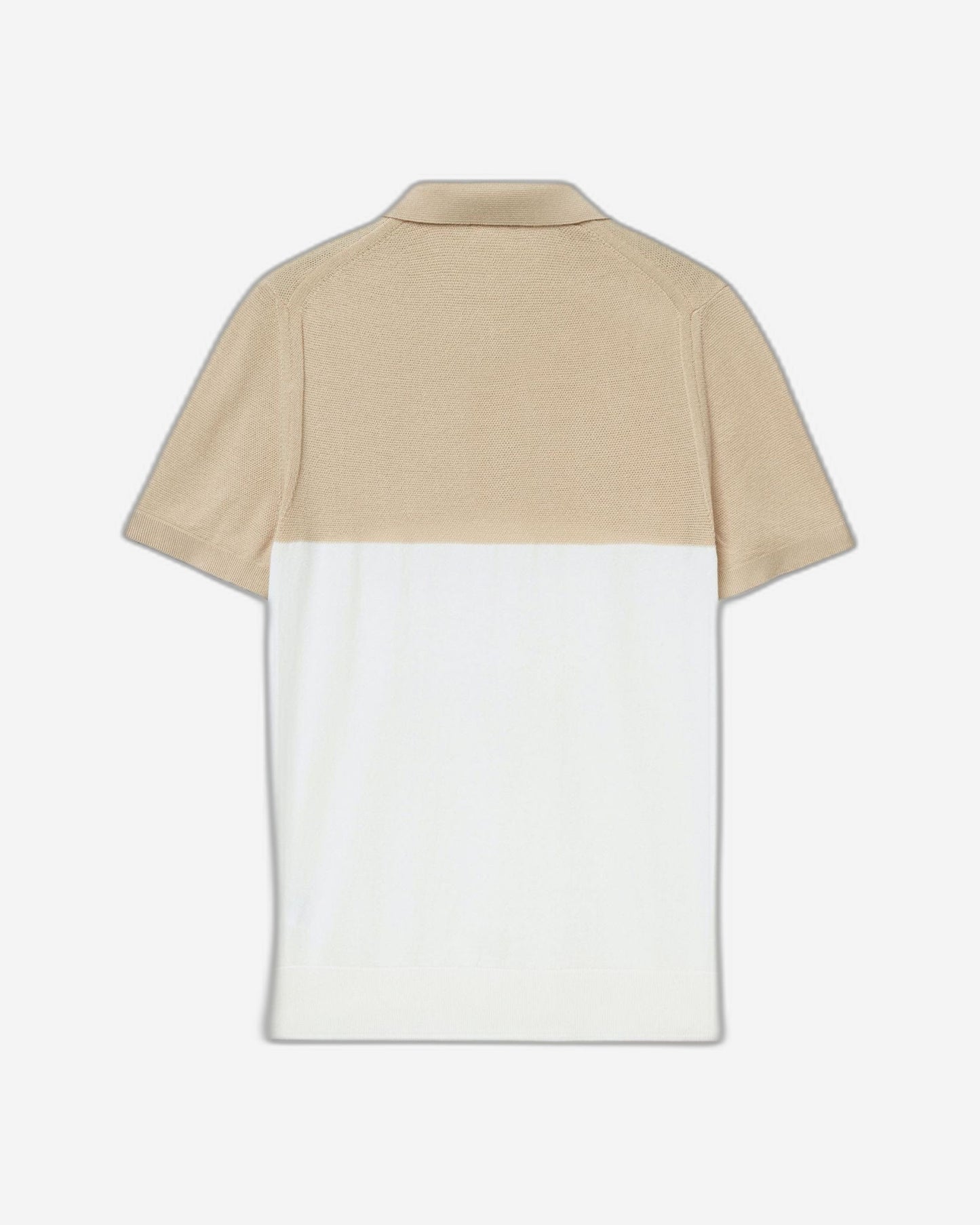 Knit color block polo