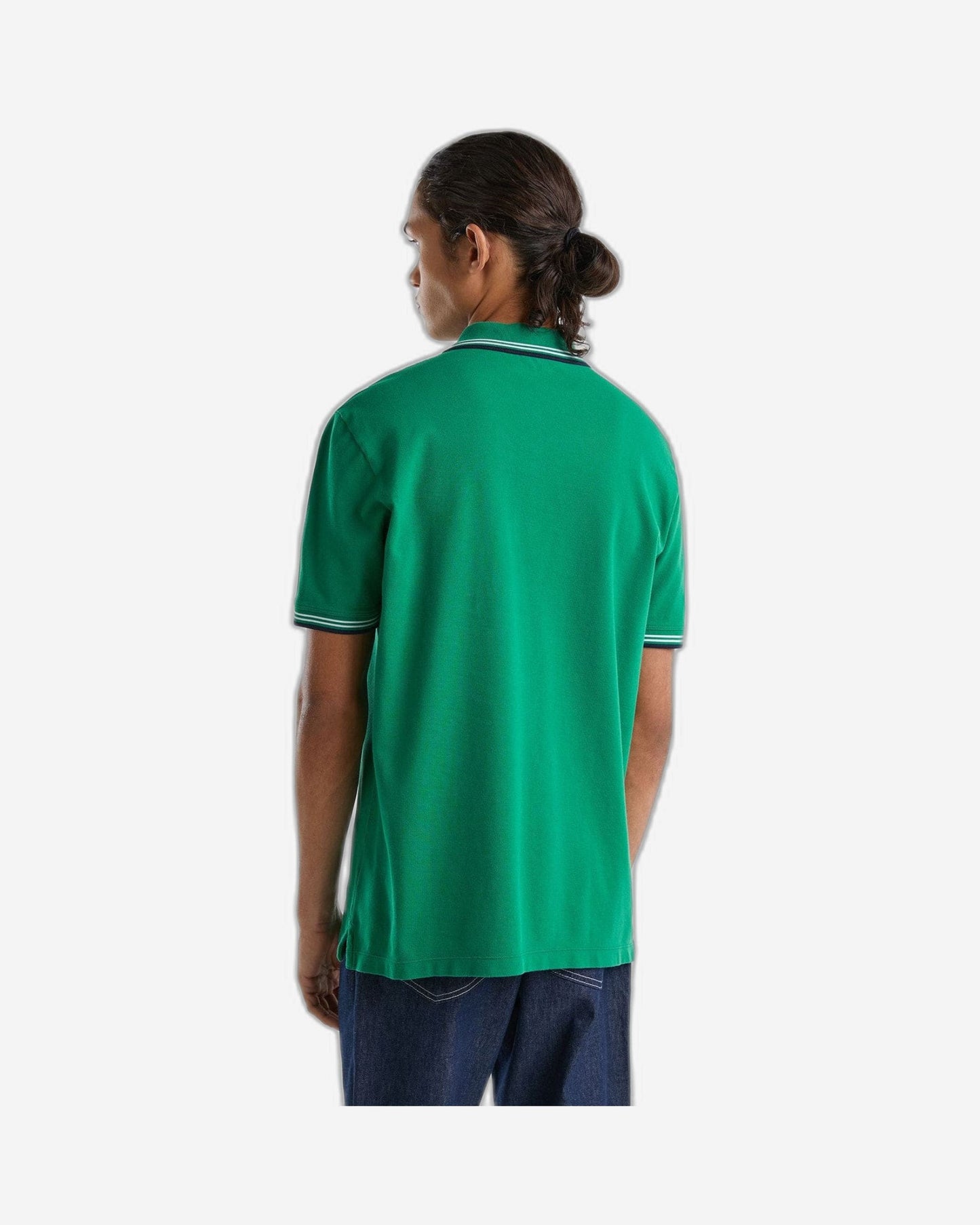 Short sleeve stretch cotton polo