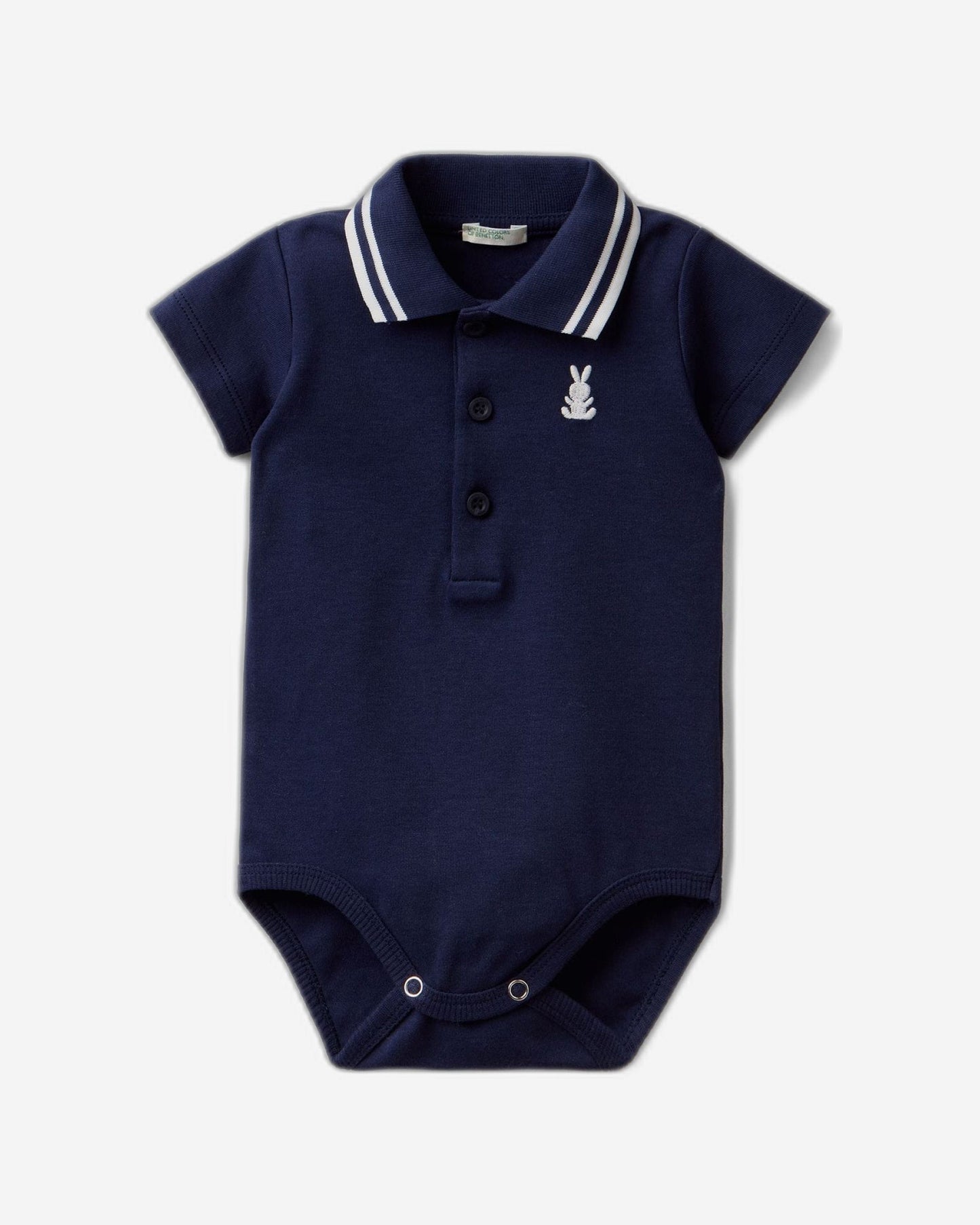 Bodysuit polo in organic cotton