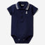 Bodysuit polo in organic cotton