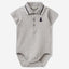 Bodysuit polo in organic cotton