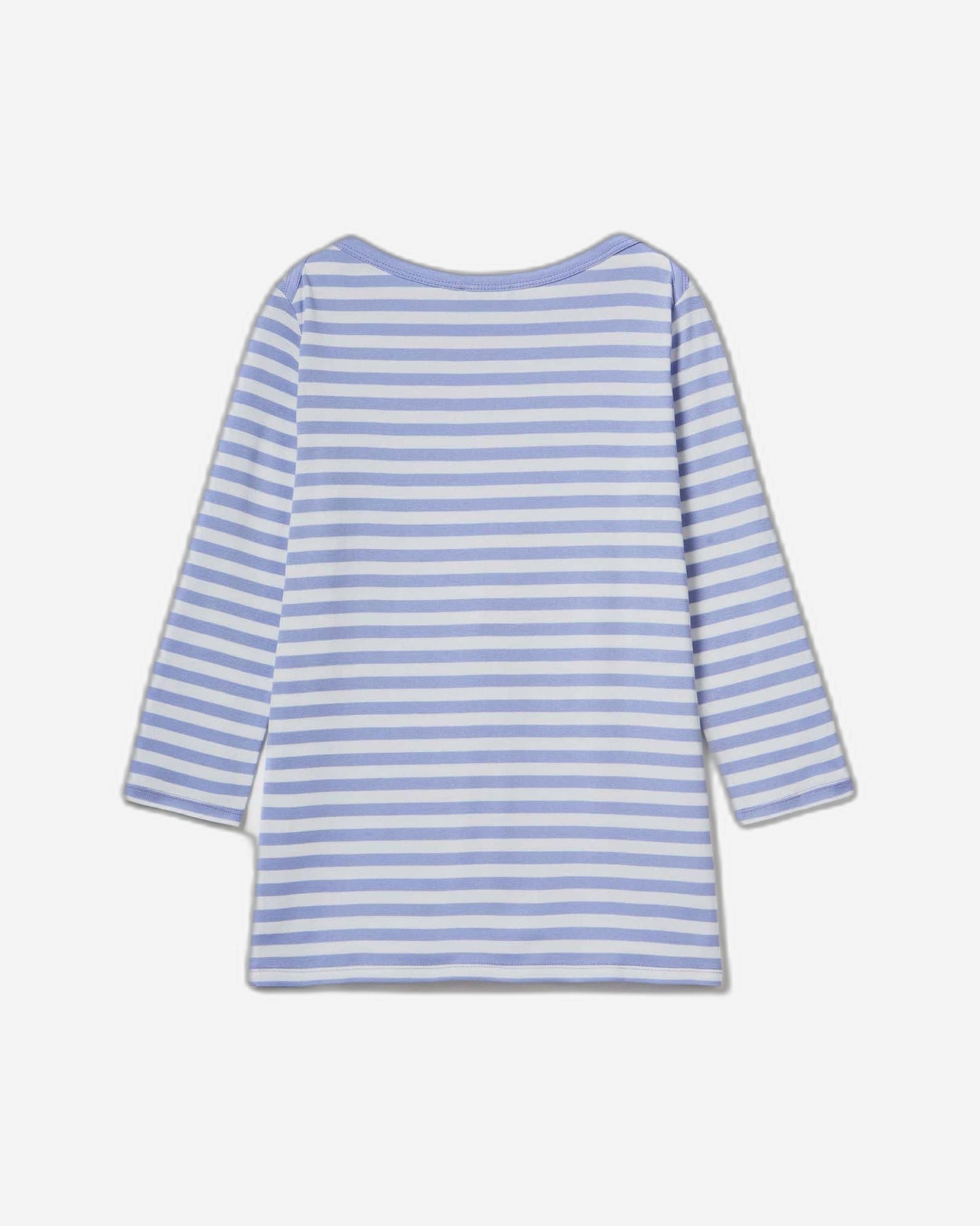Striped 3/4 sleeve t-shirt in 100% cotton