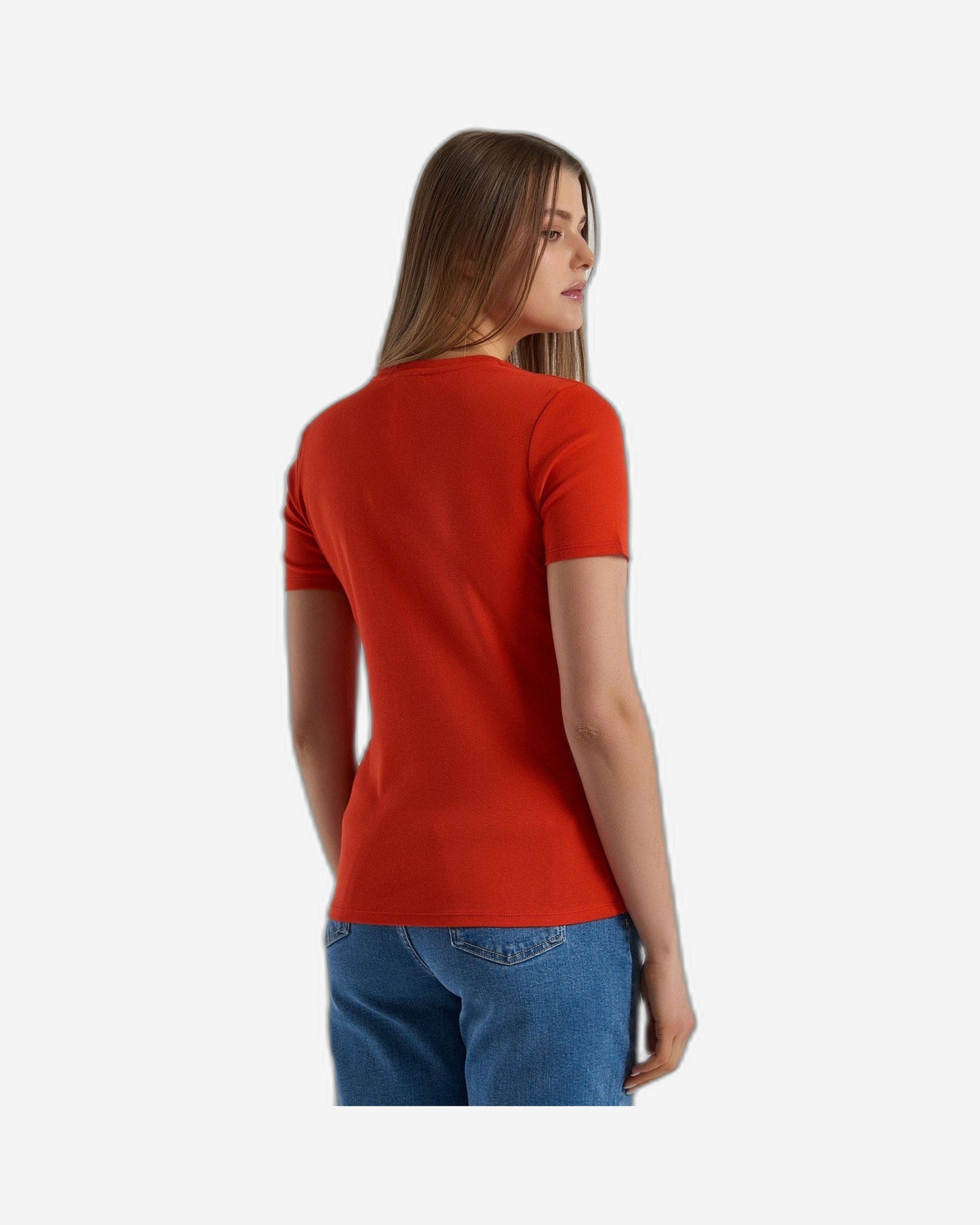 Pure cotton t-shirt with V-neck