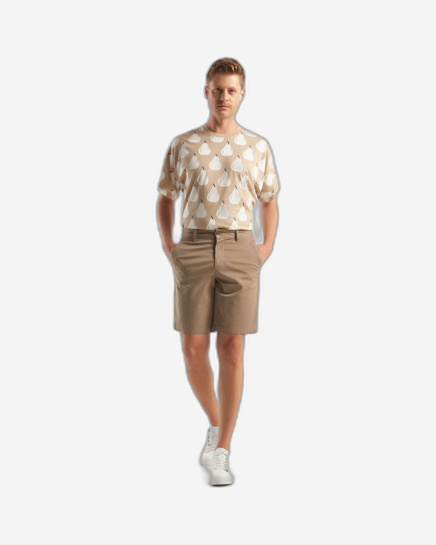 Chino bermudas in stretch cotton