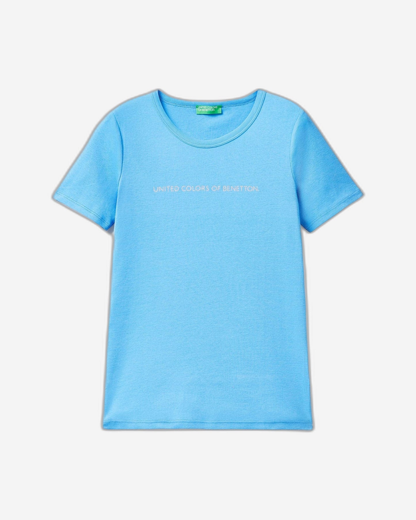 T-shirt in 100% cotton with glitter print logo
