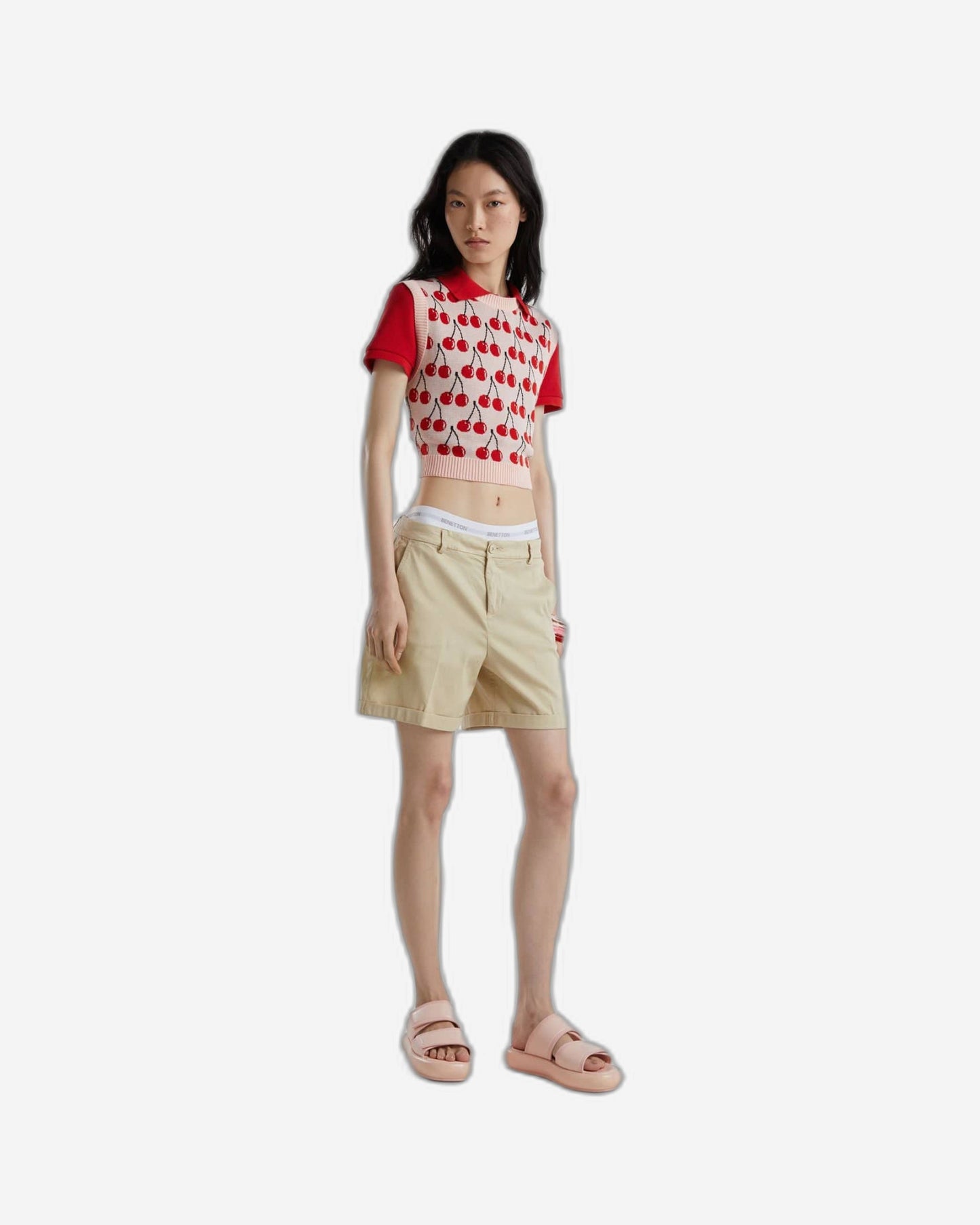 Stretch cotton bermudas