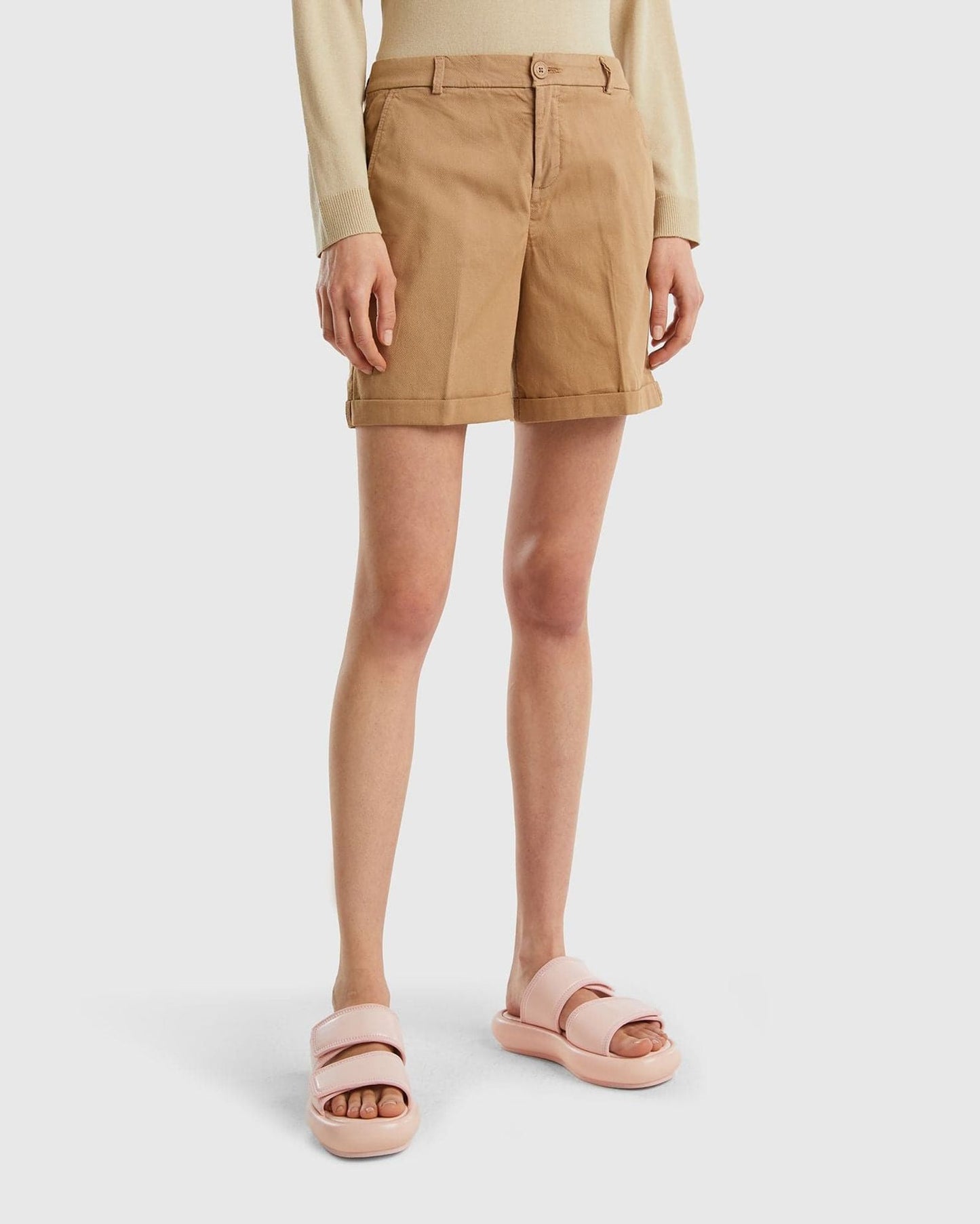 Stretch cotton bermudas