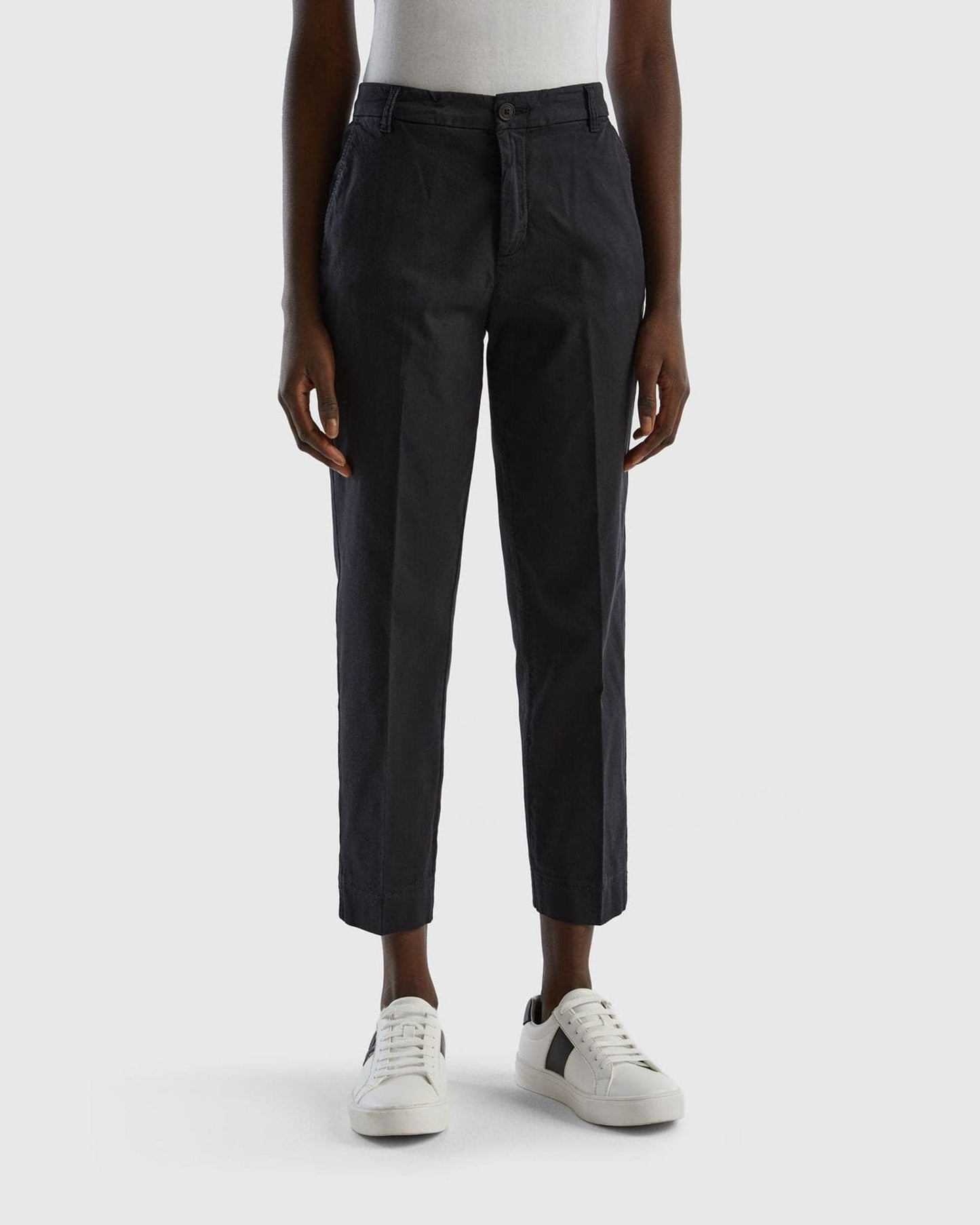 Cropped chinos in stretch cotton