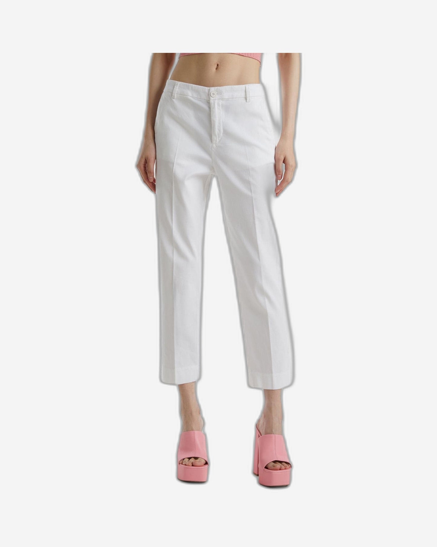 Cropped chinos in stretch cotton