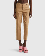 Cropped chinos in stretch cotton