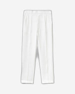 Cropped trousers in 100% linen
