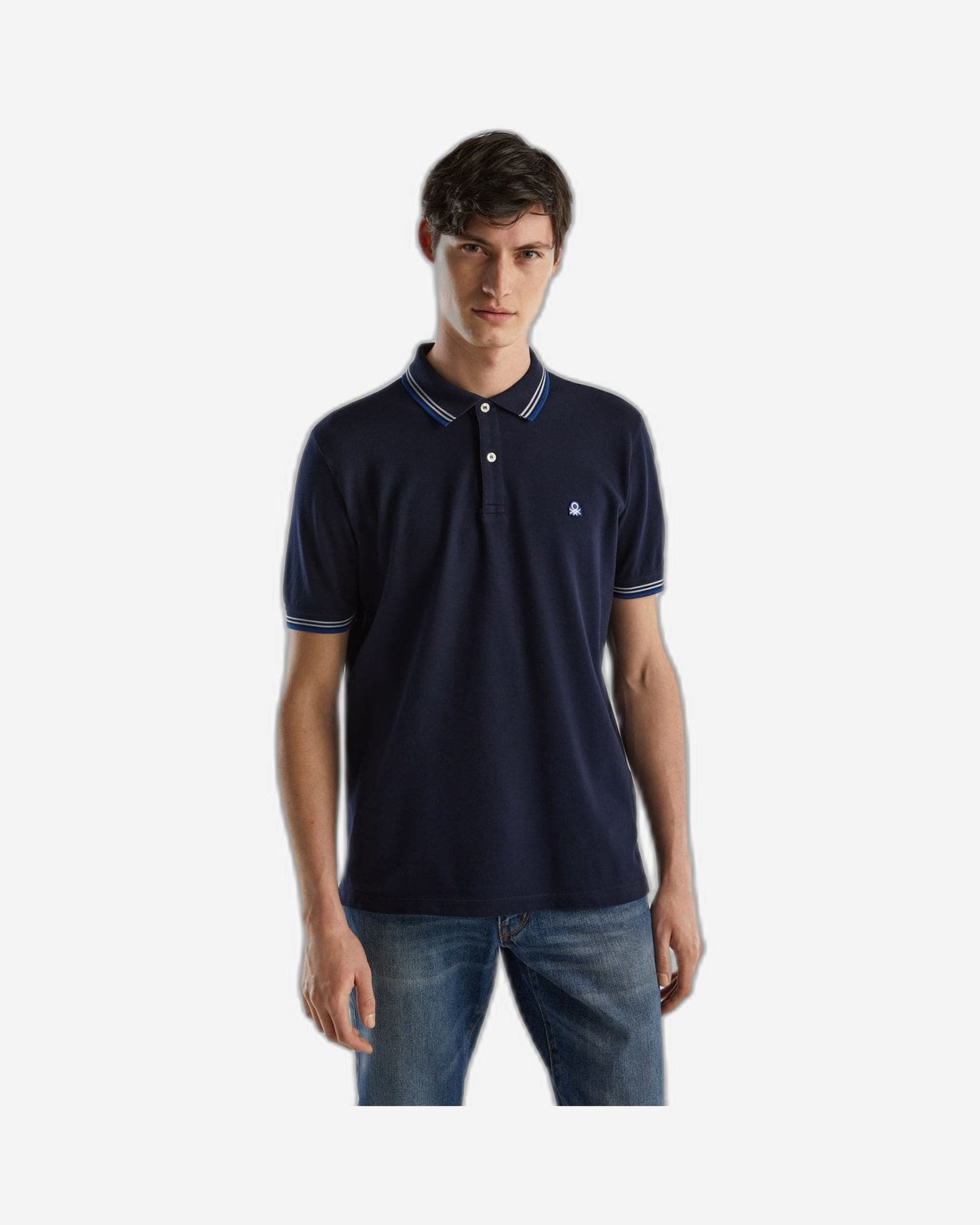 Short sleeve stretch cotton polo