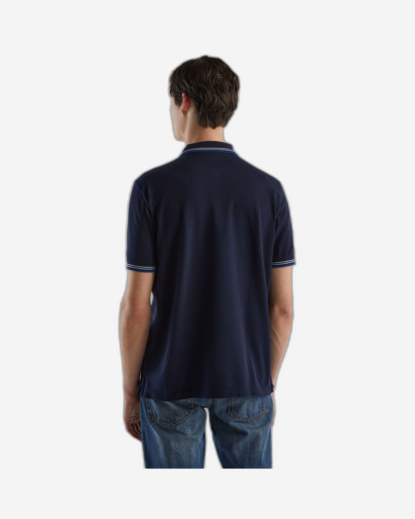 Short sleeve stretch cotton polo