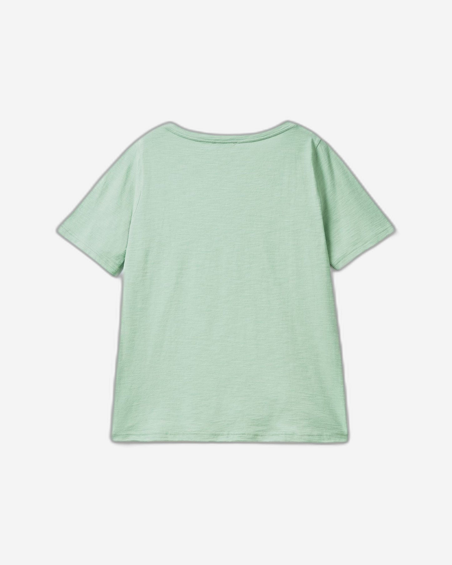 V-neck t-shirt in slub cotton