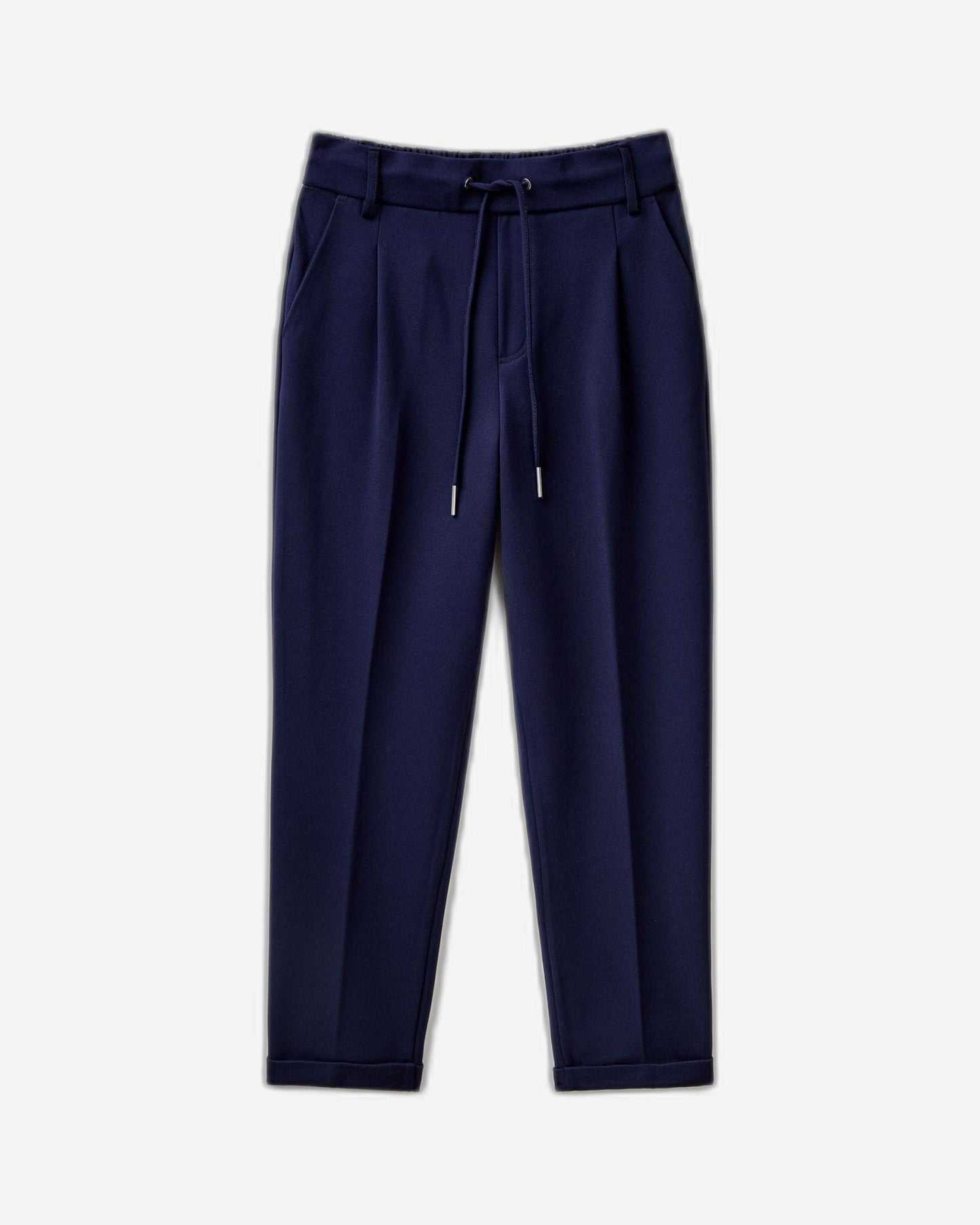 Yarn dyed trousers with drawstring