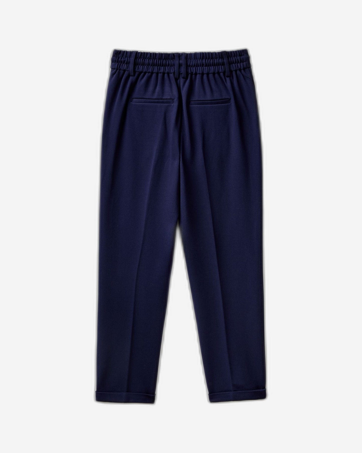Yarn dyed trousers with drawstring