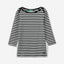 Striped 3/4 sleeve t-shirt in 100% cotton