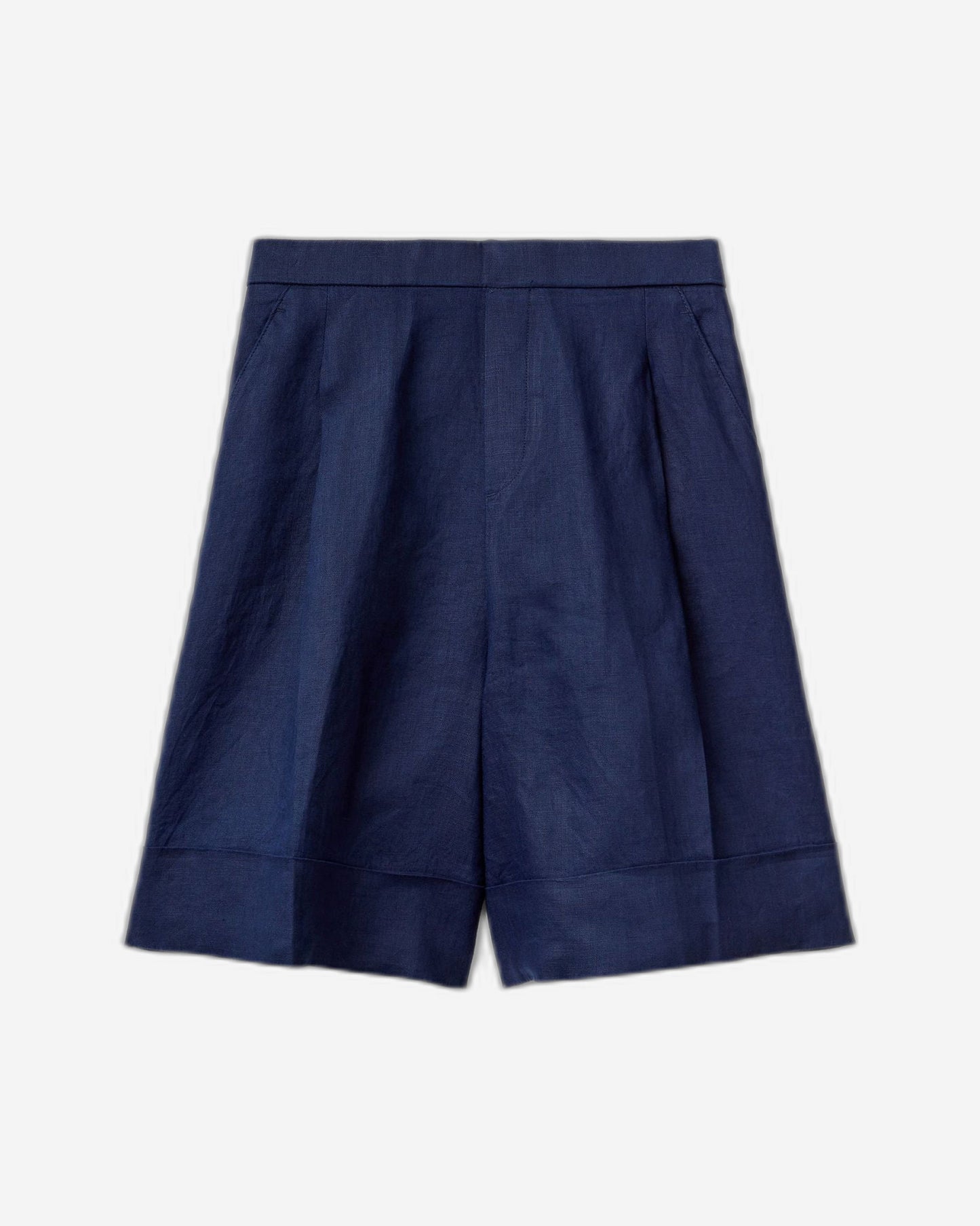 100% linen bermudas with cuffs