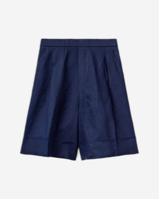 100% linen bermudas with cuffs