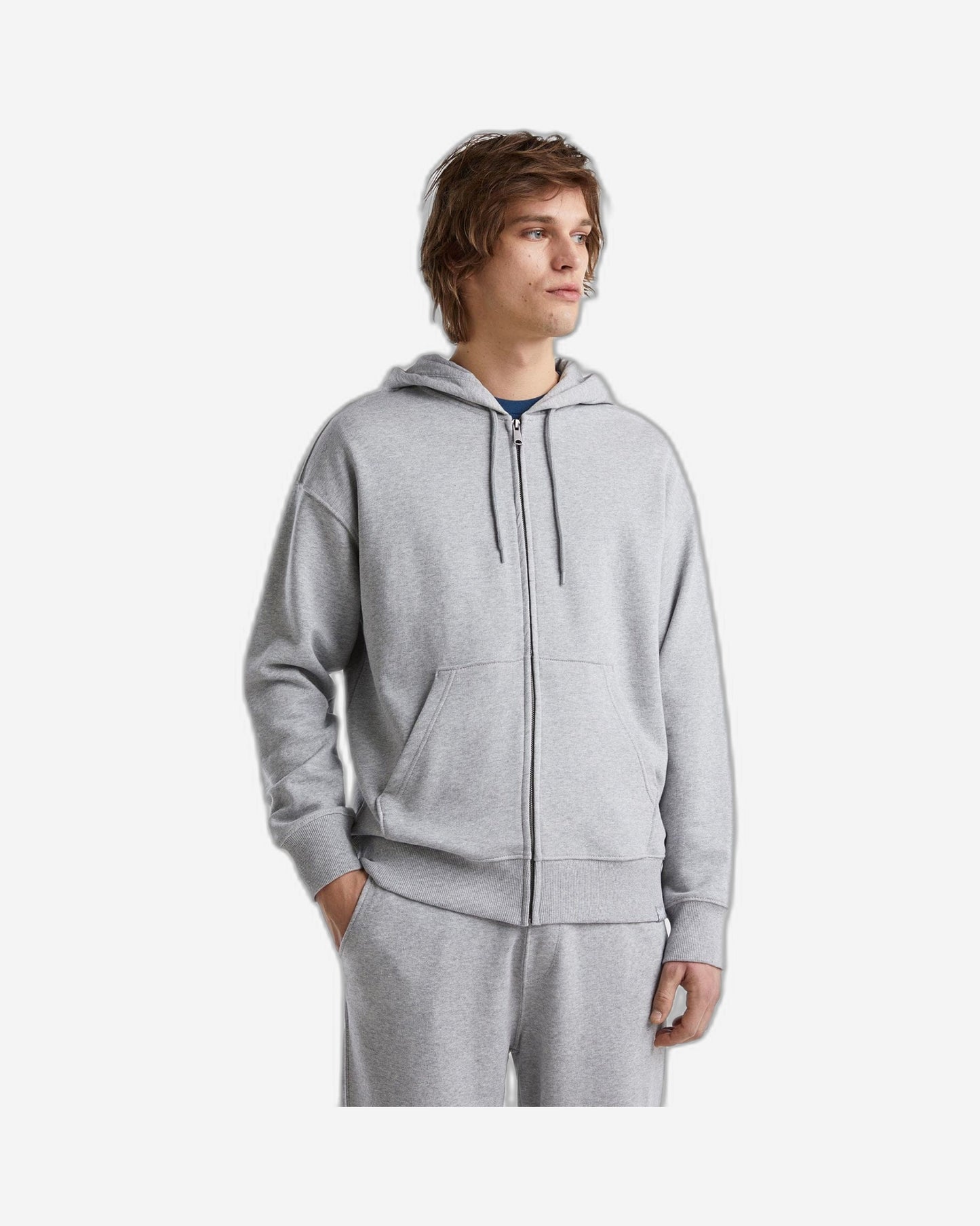 Zip-up hoodie in cotton