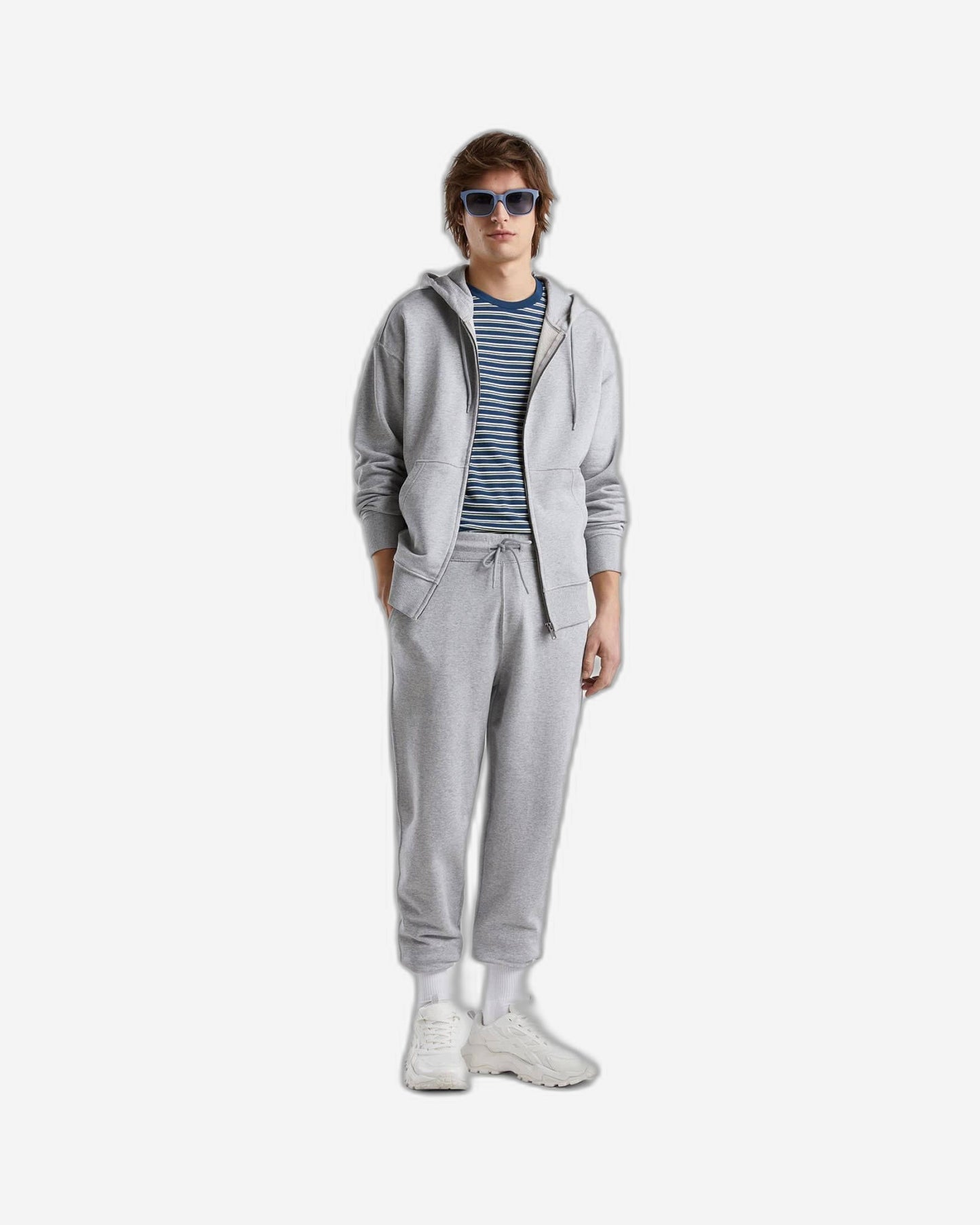 Zip-up hoodie in cotton