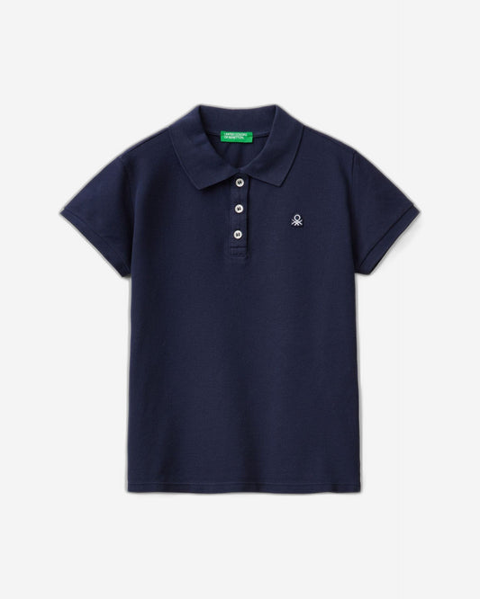 Short sleeve polo in organic cotton