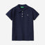 Short sleeve polo in organic cotton