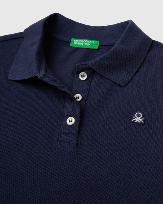 Short sleeve polo in organic cotton