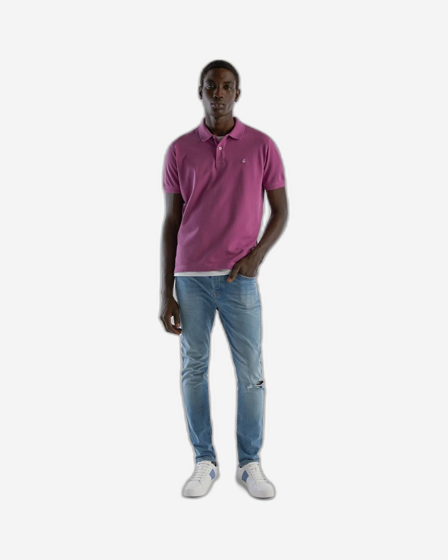 Short sleeve polo in 100% cotton