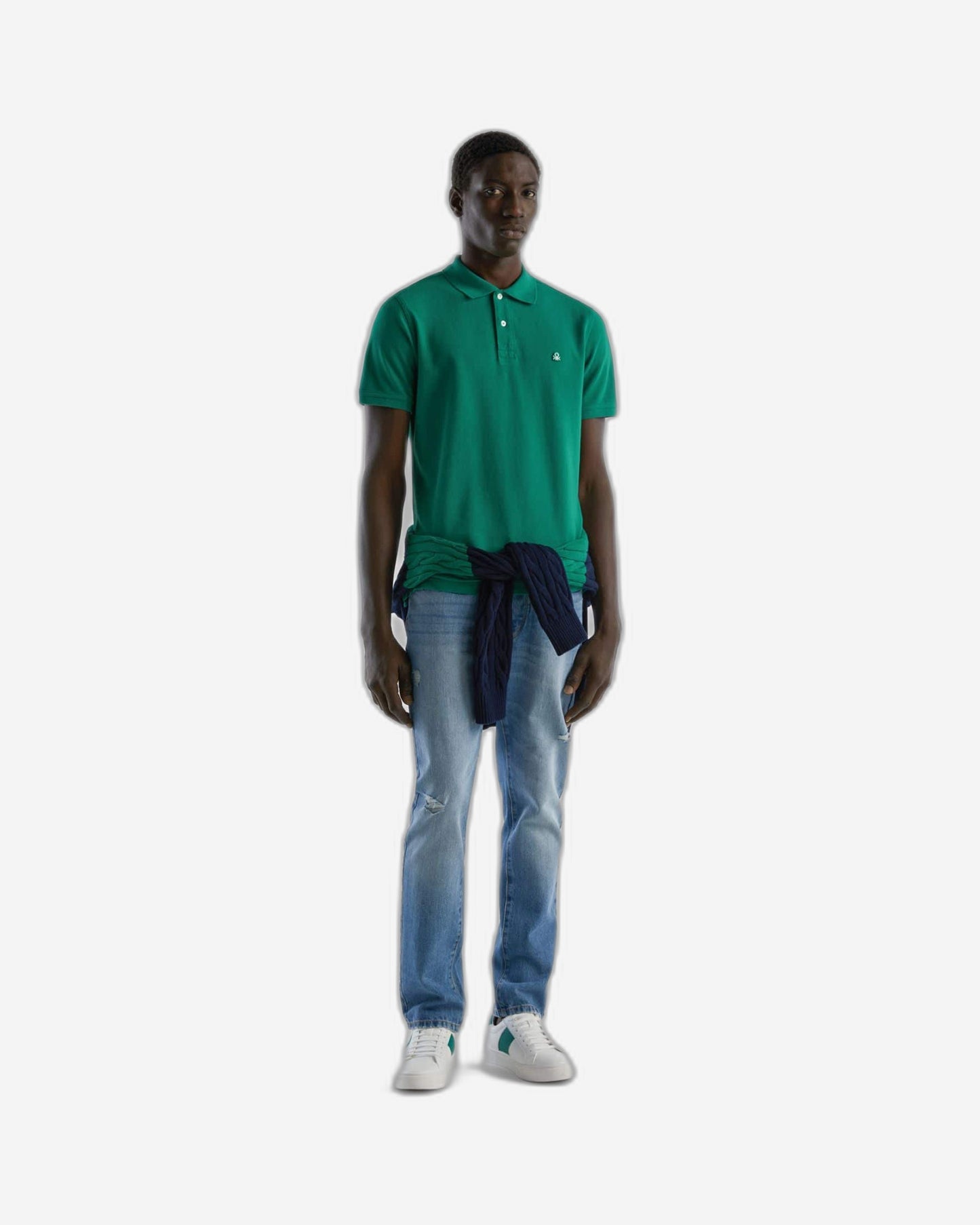 Short sleeve polo in 100% cotton