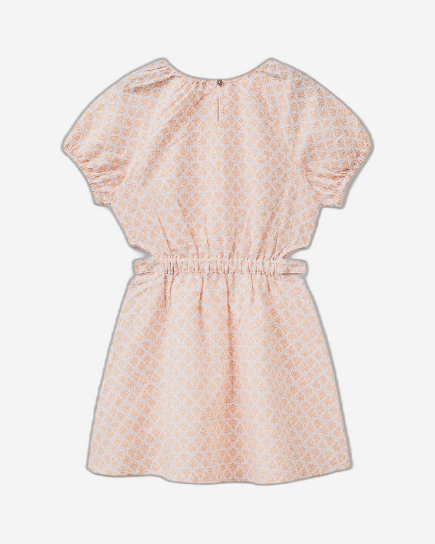 Patterned dress in linen blend