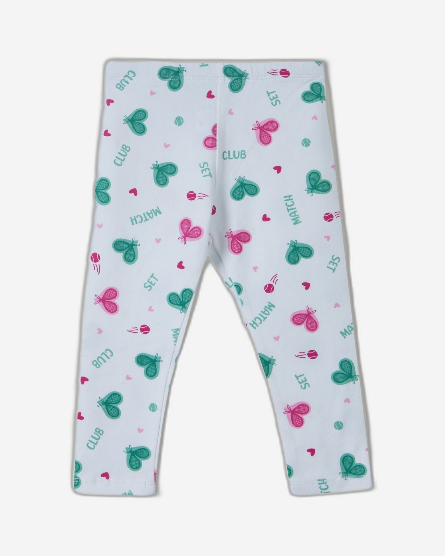 Patterned stretch cotton leggings