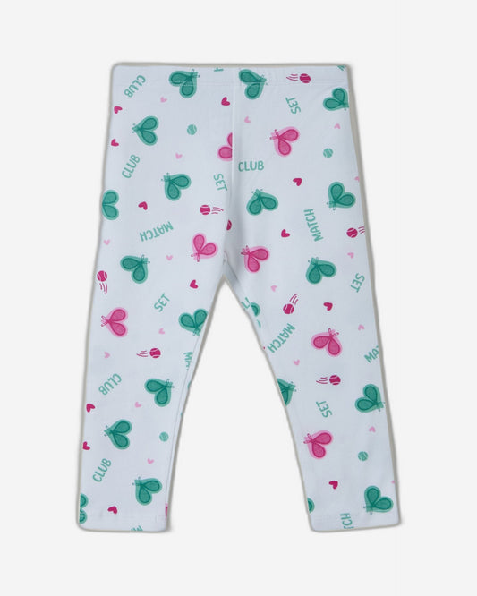 Patterned stretch cotton leggings