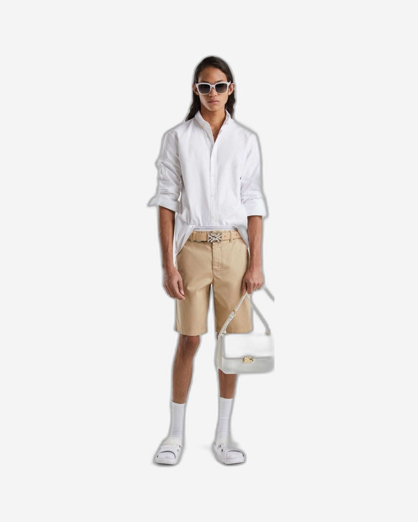 Chino bermudas in stretch cotton