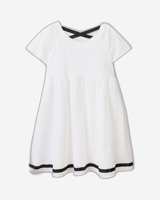 Short dress in stretch cotton