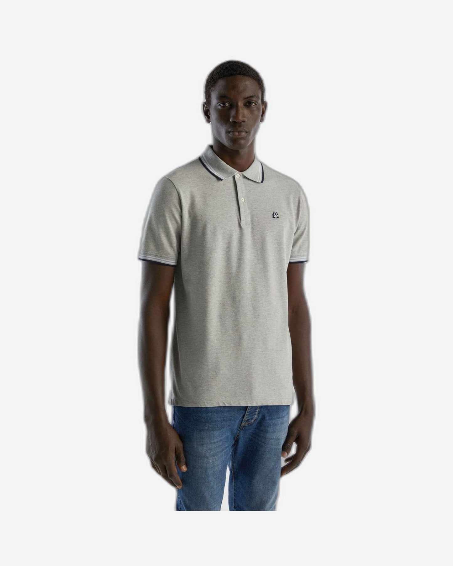 Short sleeve stretch cotton polo
