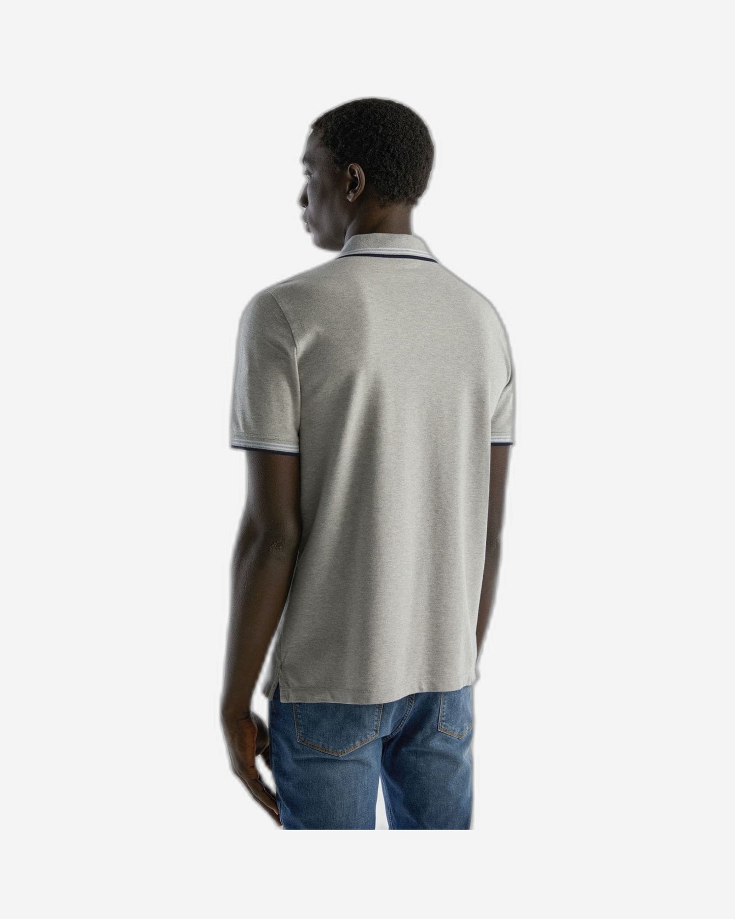 Short sleeve stretch cotton polo