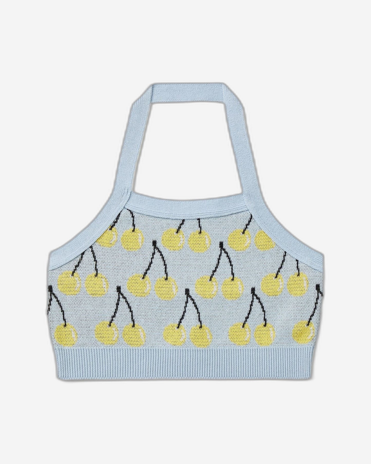 Crop top with fruit pattern