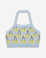 Crop top with fruit pattern