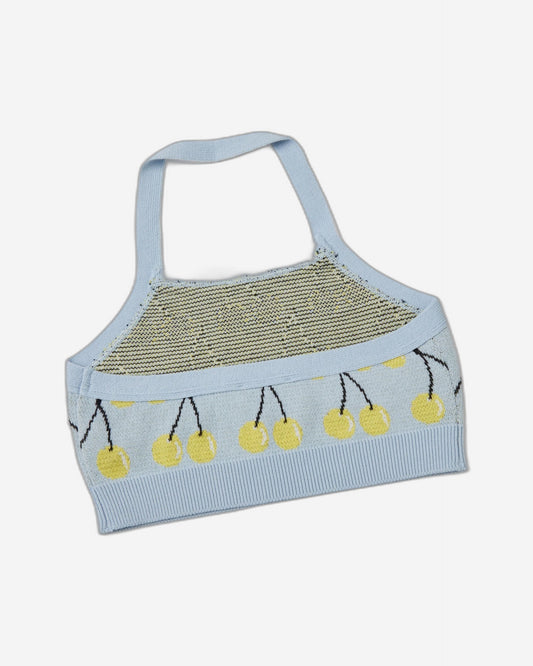 Crop top with fruit pattern