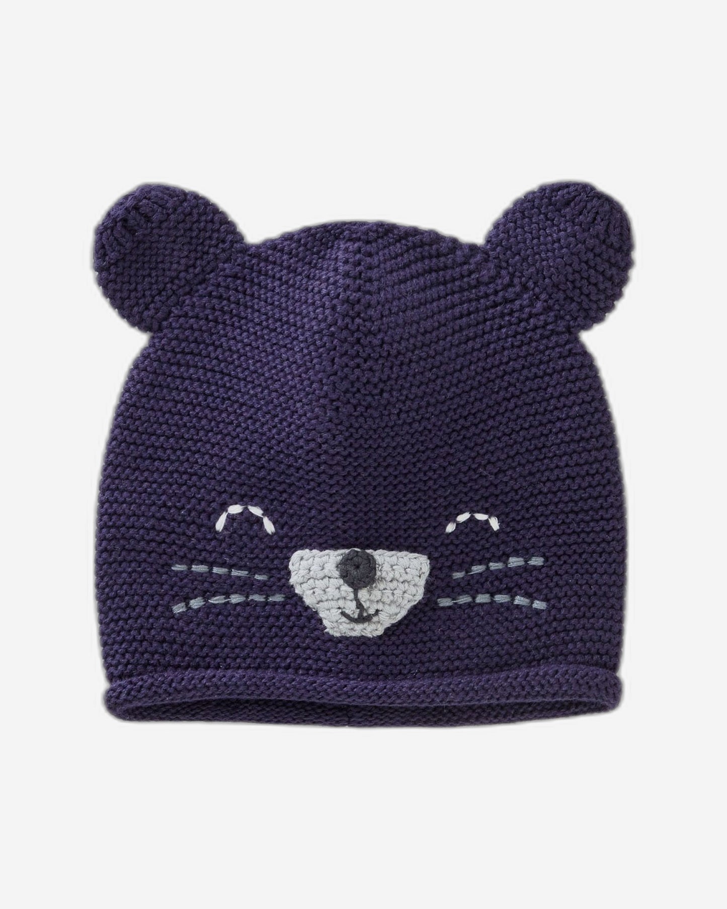 Tricot hat with applique