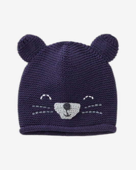 Tricot hat with applique