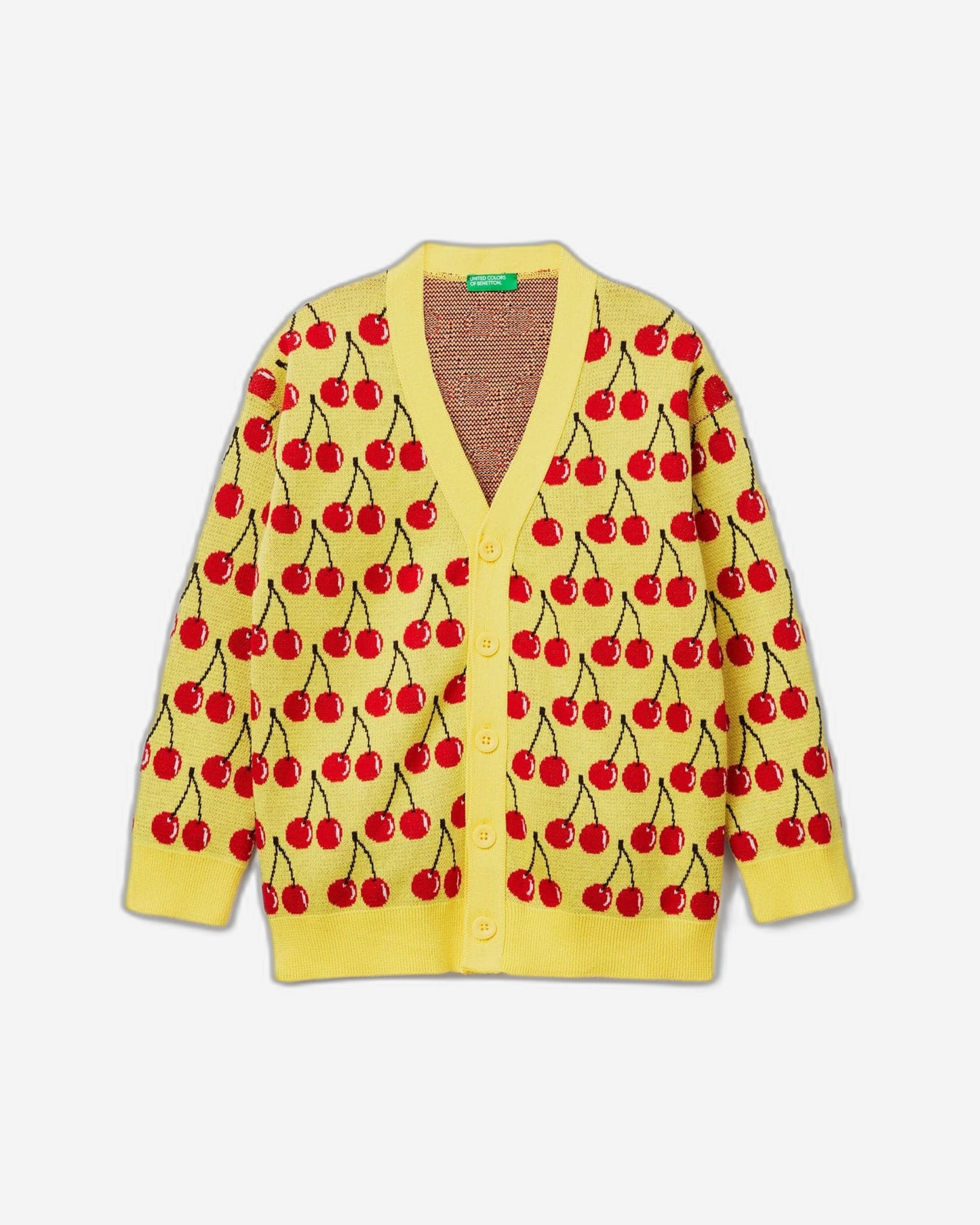 Cardigan with fruit pattern