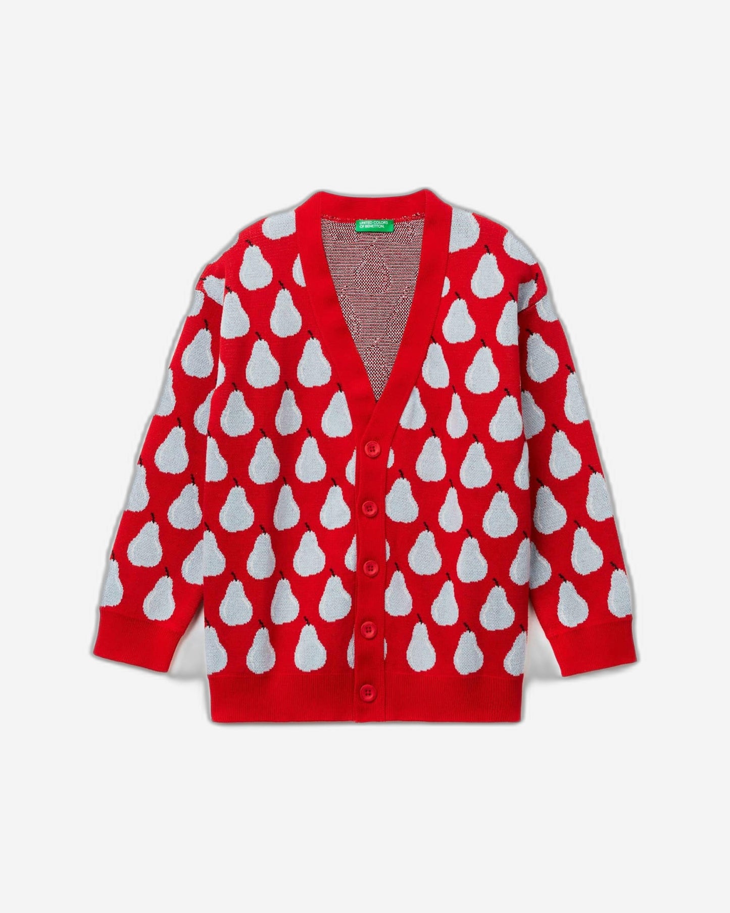 Cardigan with fruit pattern