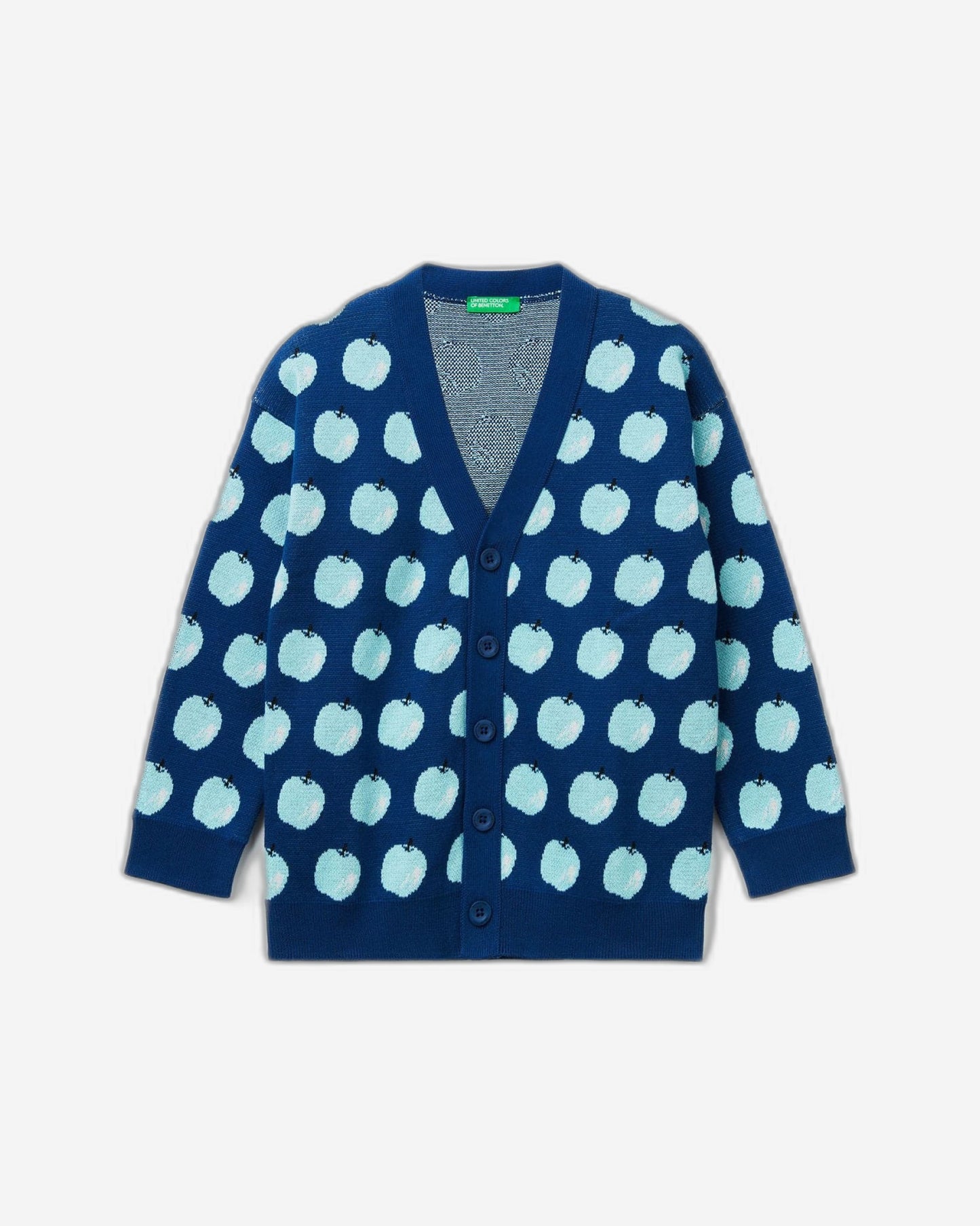 Cardigan with fruit pattern