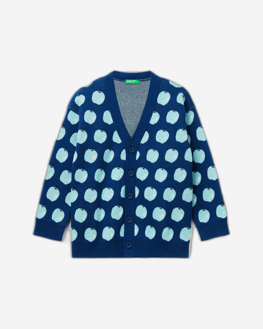 Cardigan with fruit pattern