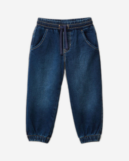 Denim-look sweat joggers